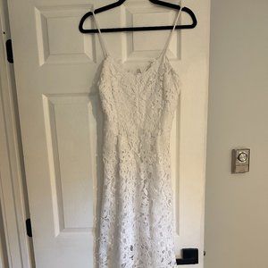 Express white mid length dress